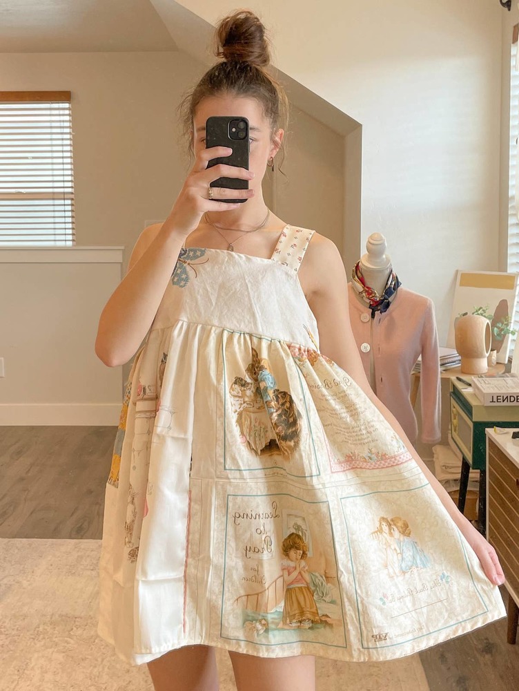 Handmade patchwork dress-Small - Picture 2 of 4